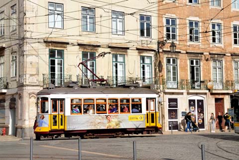 Die Straßenbahn in Lissabon